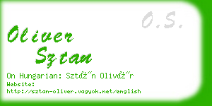 oliver sztan business card